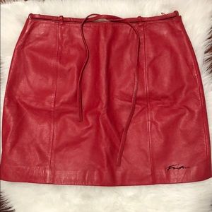 Leather Fubu Platinum Skirt